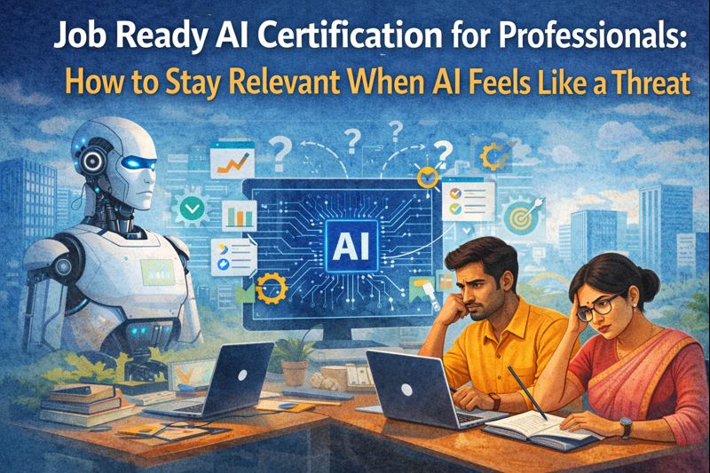 an article on how to find the best job ready AI certification for professionals to upskill and stay relevant at work